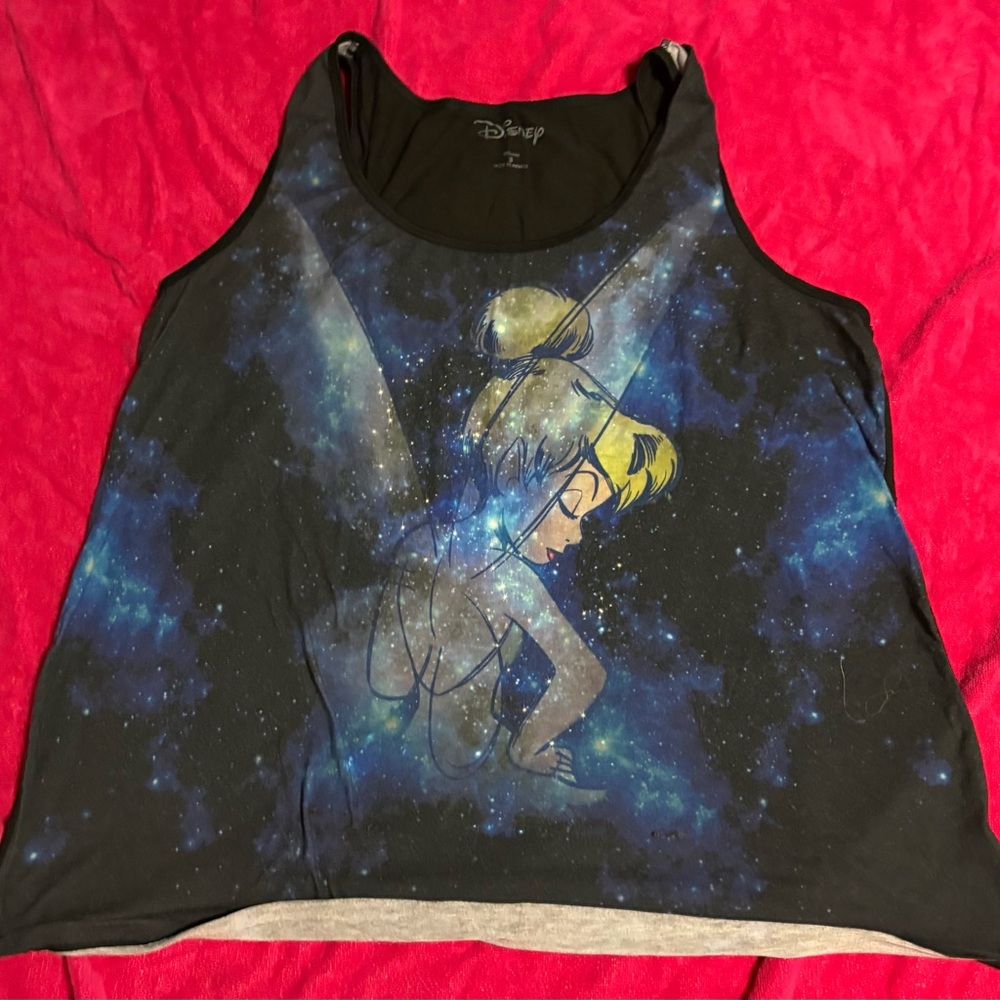 Torrid Black and Blue Tinkerbell Galaxy Tank Top